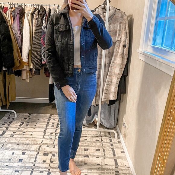 Levi’s Original Trucker Sherpa Jean Jacket Black S - Picture 4 of 9